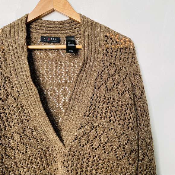✨ Vintage Axcess by Liz Claiborne Open Knit Sweater - Picture 4 of 6